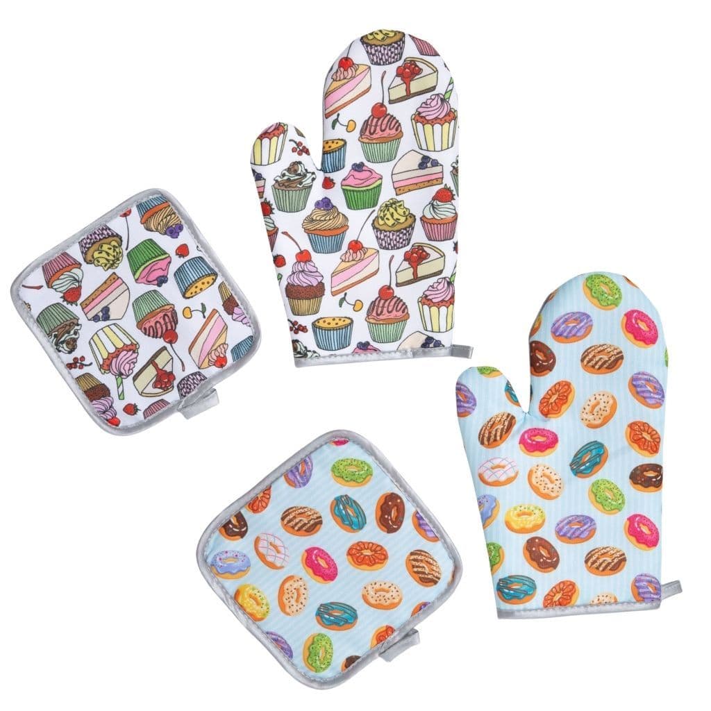 Allmini - Kit Luva Térmica com Descanso de Panela Donuts