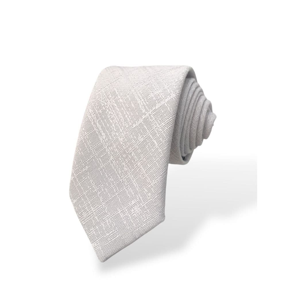 Gravata Masculina Cinza Claro Prata Luxo Social para Padrinhos, Noivos e Casamentos