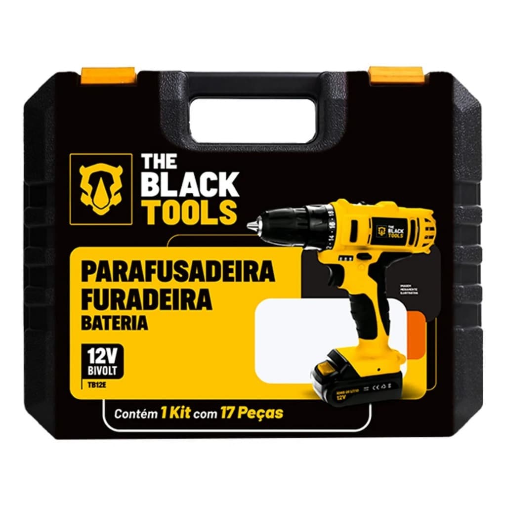 Furadeira Parafusadeira Bateria 12v C/ Adaptador Motosserra Amarelo 60hz