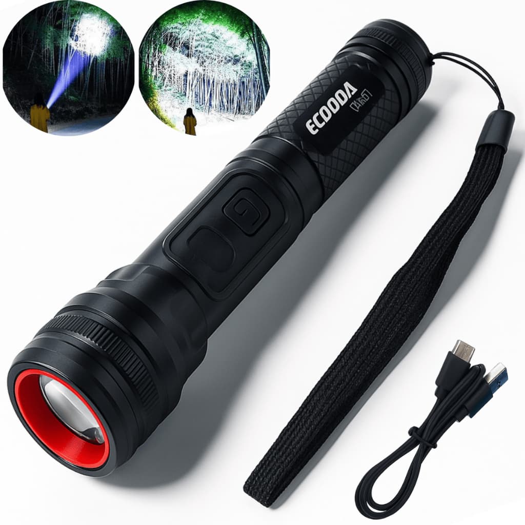 Lanterna Tática Militar Zoom Recarregável Led Alta Potência USB mais forte do mundo acampamento pesca camping