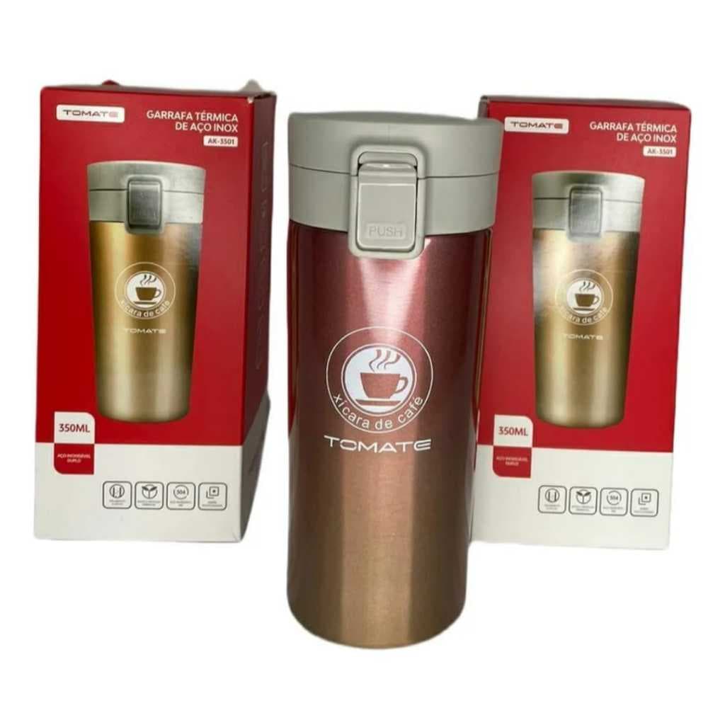 Copo Café e chá Aço Inox Térmico Viagem Trabalho e Passeios  Conserva Bebida quente e gelada
