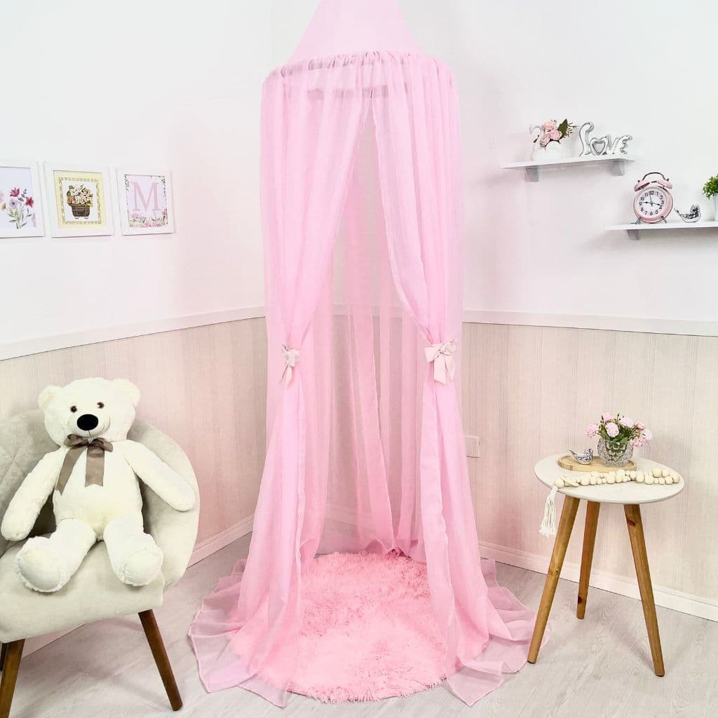 Tenda Infantil Mosquiteiro com Tapete 1m Quarto Decoração 2,40m