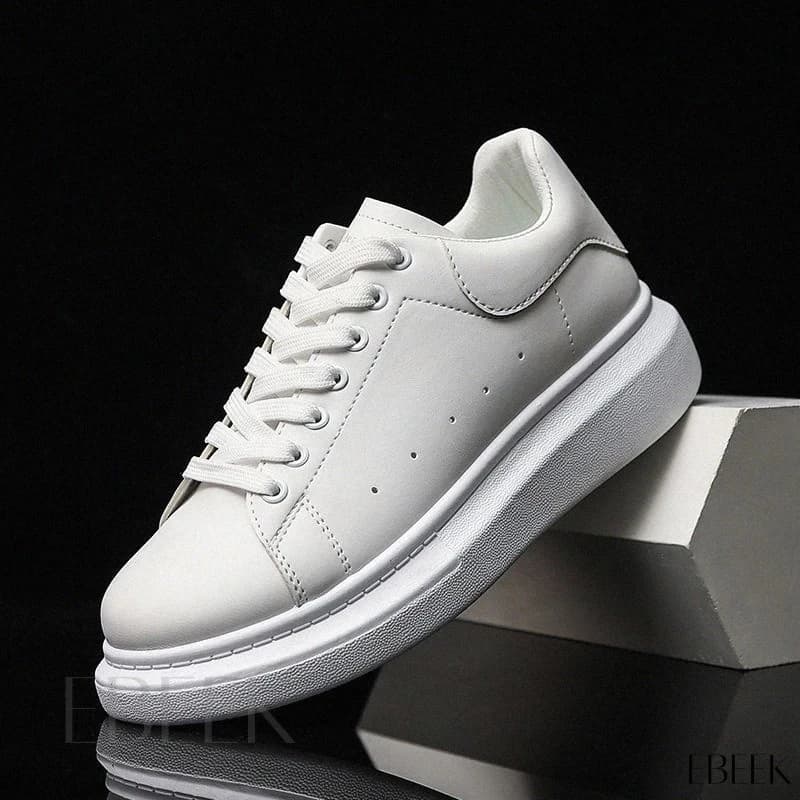 Sneaker Oversize Streetwear Casual Atria Shoes Tênis Branco Preto com Sola Alta 5cm All Black White New