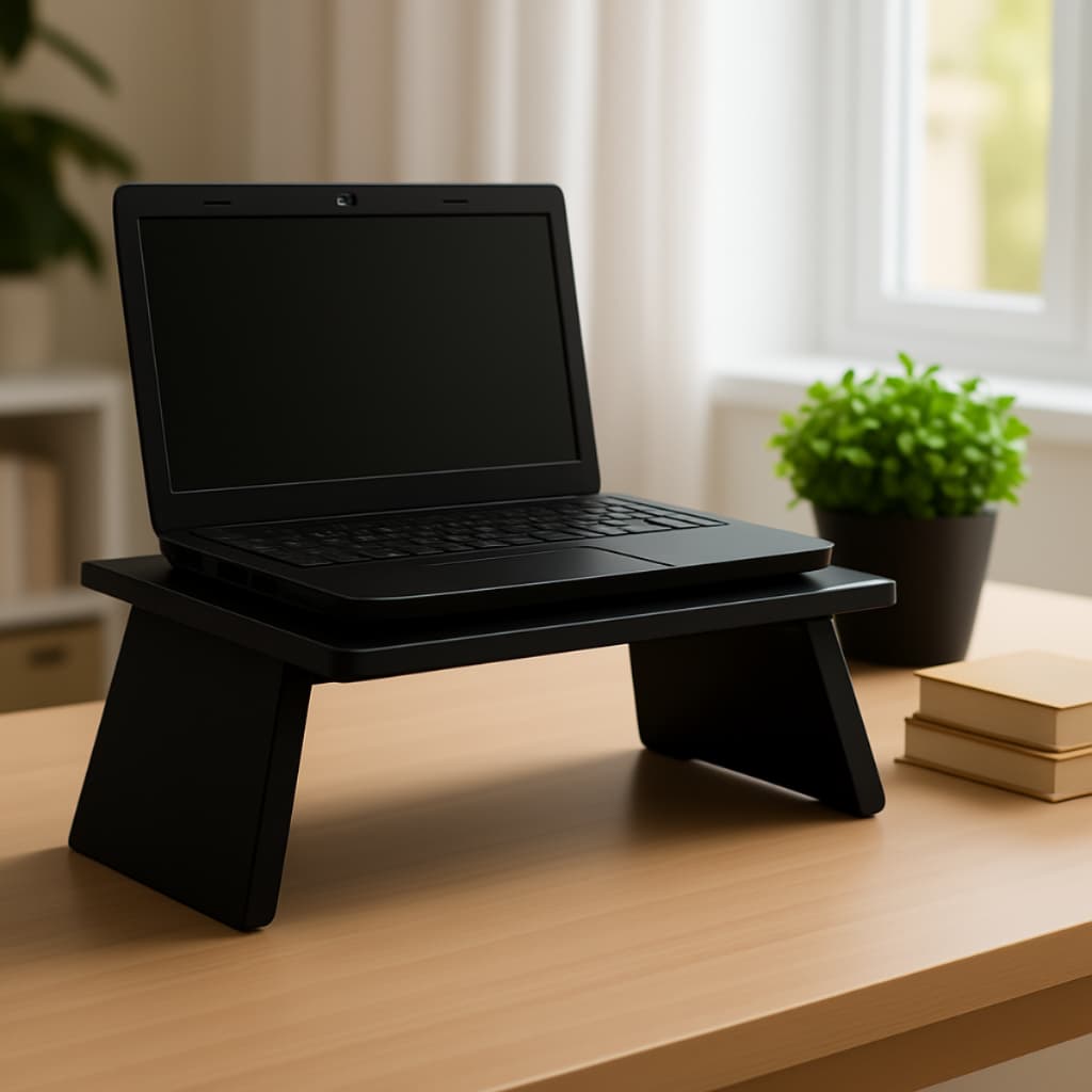 Mesa Para Notebook Suporte Apoio Computador Em Madeira MDF Dobrável Montado Cama Sofá