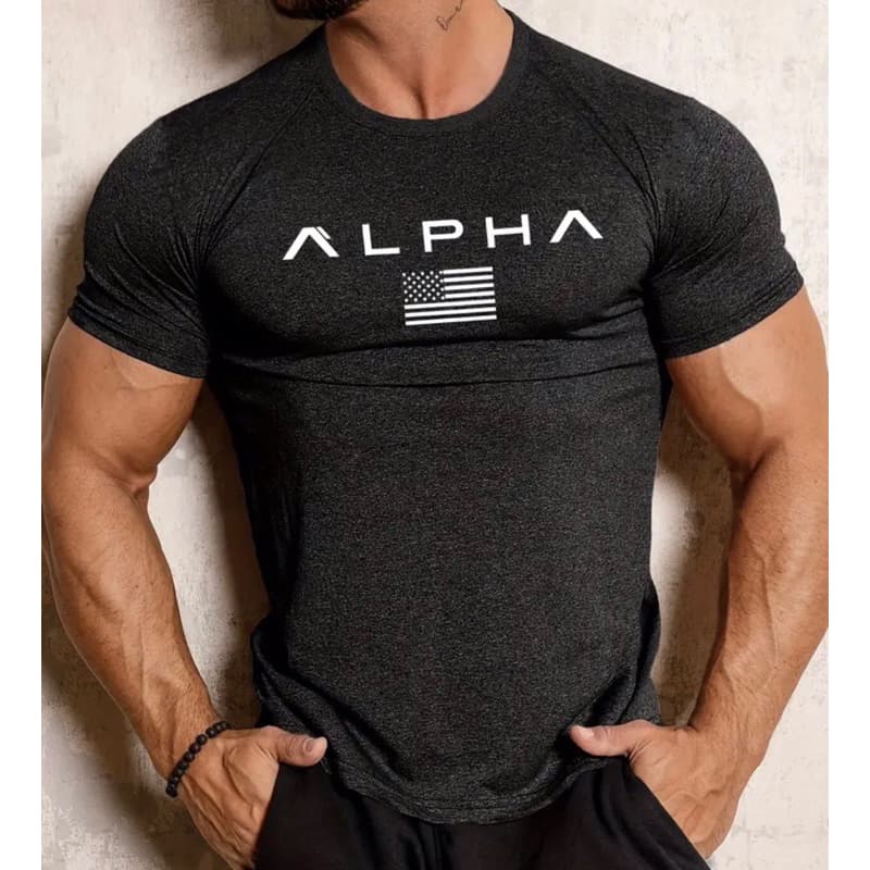 Camisa Camiseta ALPHA Alto Conforto Estilo Perfeita Atividades Físicas Dia e Noite Em Várias Cores 100% Algodão