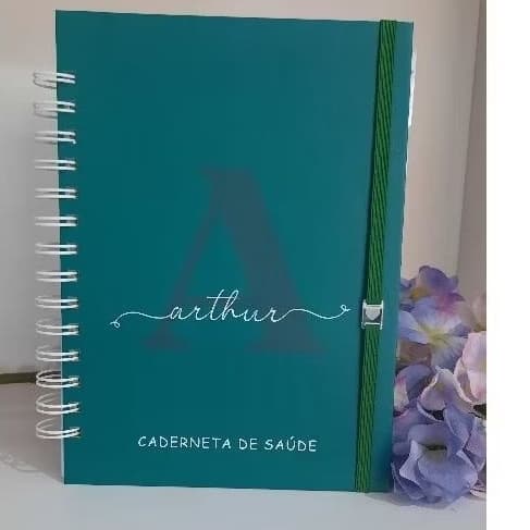 CADERNETA DE SAÚDE PERSONALIZADA COM A LETRA INICIAL DO NOME.