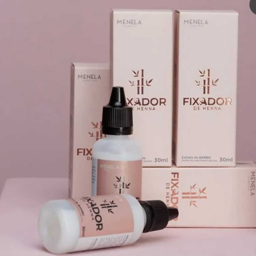 Fixador de Henna para Sobrancelhas Menela 30ml - Longa Duração e Acabamento Perfeito
