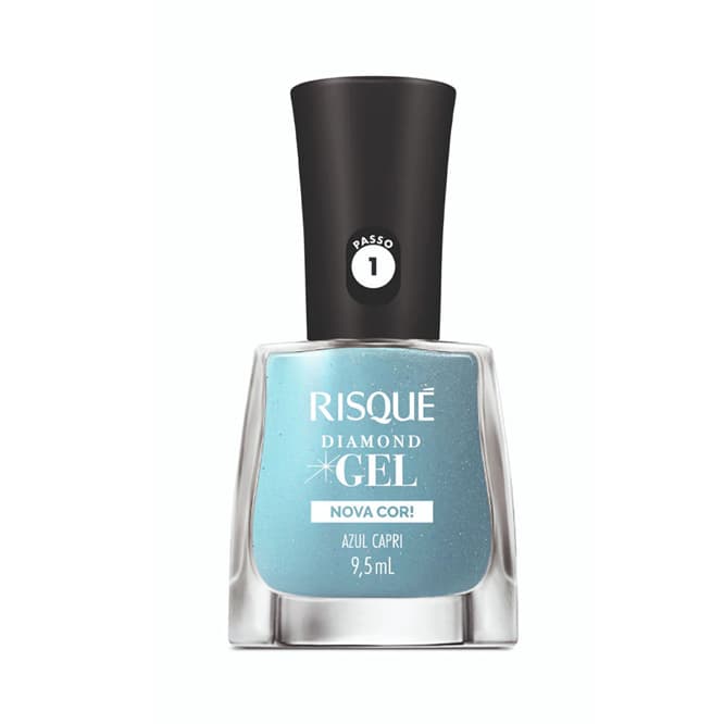 ESMALTE RISQUÉ DIAMOND GEL AZUL CAPRI 9,5ML