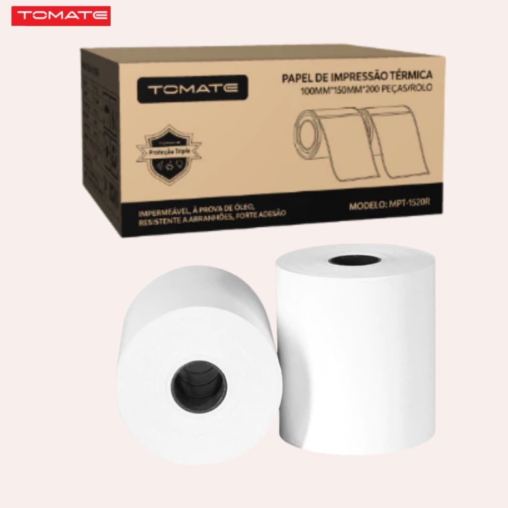 500 Etiquetas 10x15 100x150 Térmica Serrilha Zebra Elgin 1 Rolo de 500 Etiquetas