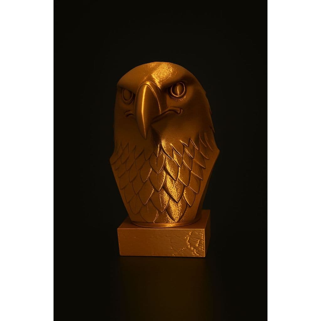 Estátua Falcão Low Poly - Impressão 3D Miniatura para Decoração