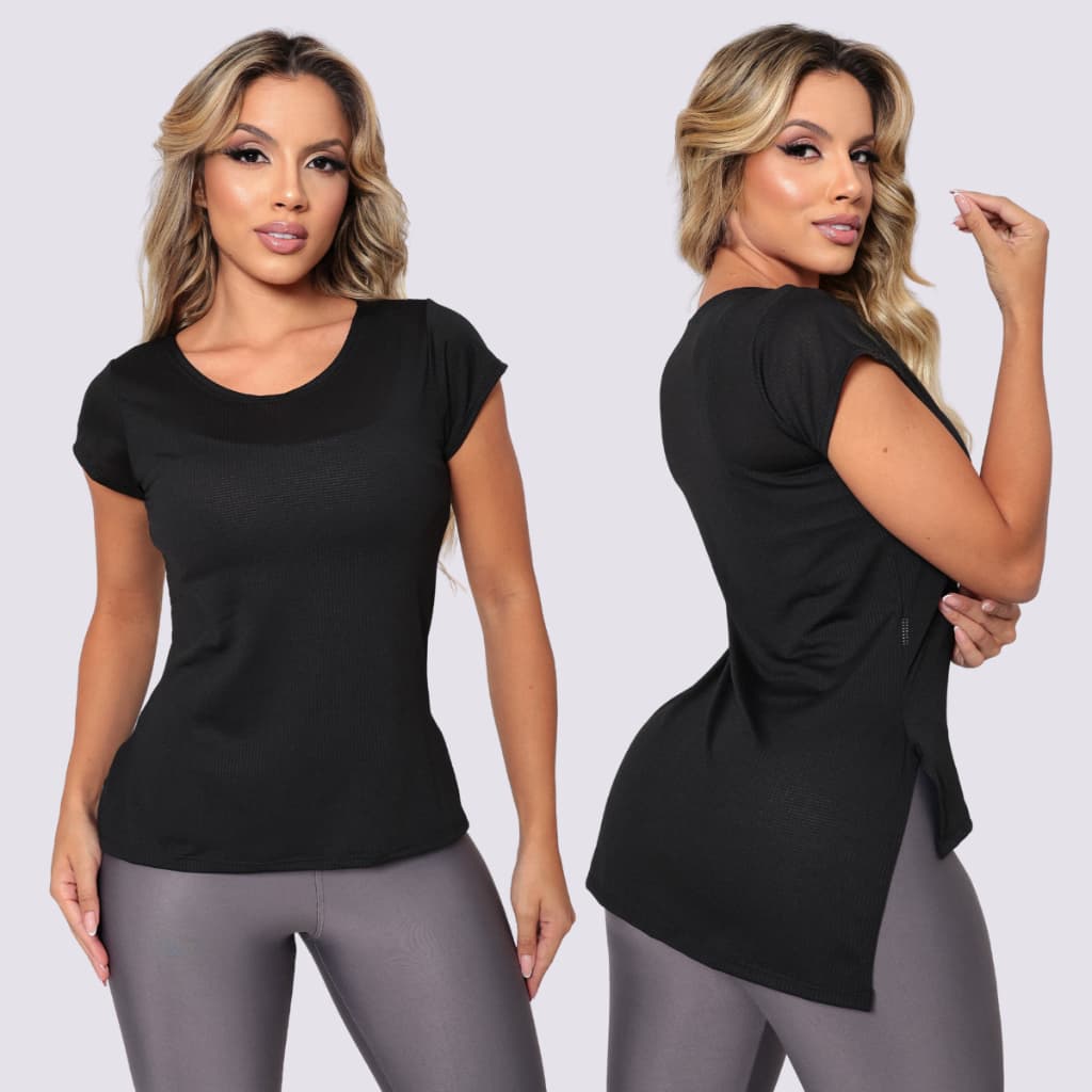 Blusa Camiseta Academia Feminina dry fit blusa moda fitness corrida musculação