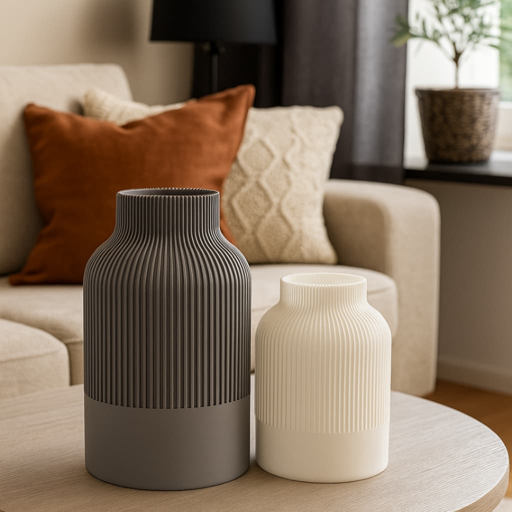 Kit 2 Vasos Decorativos Modernos Minimalistas - Decoração Sala, Quarto, Escritório - Nordicos
