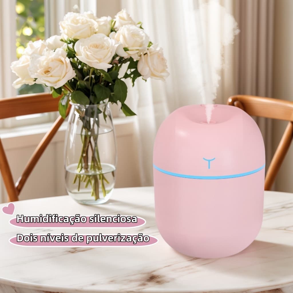 Umidificador Difusor Aromatizador Portátil Usb Led Aromatizador De Ambiente Purificador De Ar Casa Escritório Escola