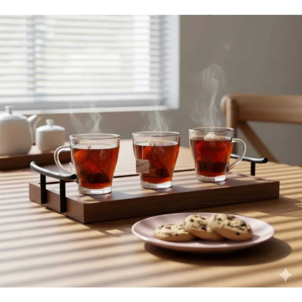 Conjunto Kit 3 6 9 12 Canecas Xícaras de vidro 265 ml Transparente Café Chá Bebidas quentes frias
