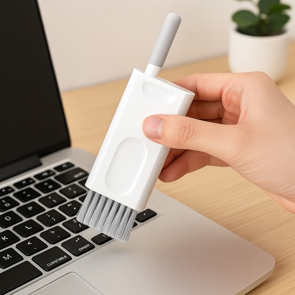 Kit Escovas Limpeza Casa Escritório Limpa Eletrônicos Fones Teclados Som Superfícies Delicadas