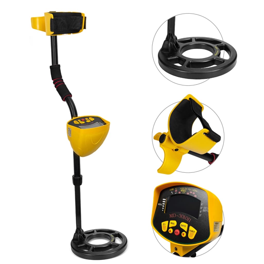 Detector de Metais MD-3010/1 Profissional - Ouro, Prata, 1.5m Profundidade, À Prova D'água