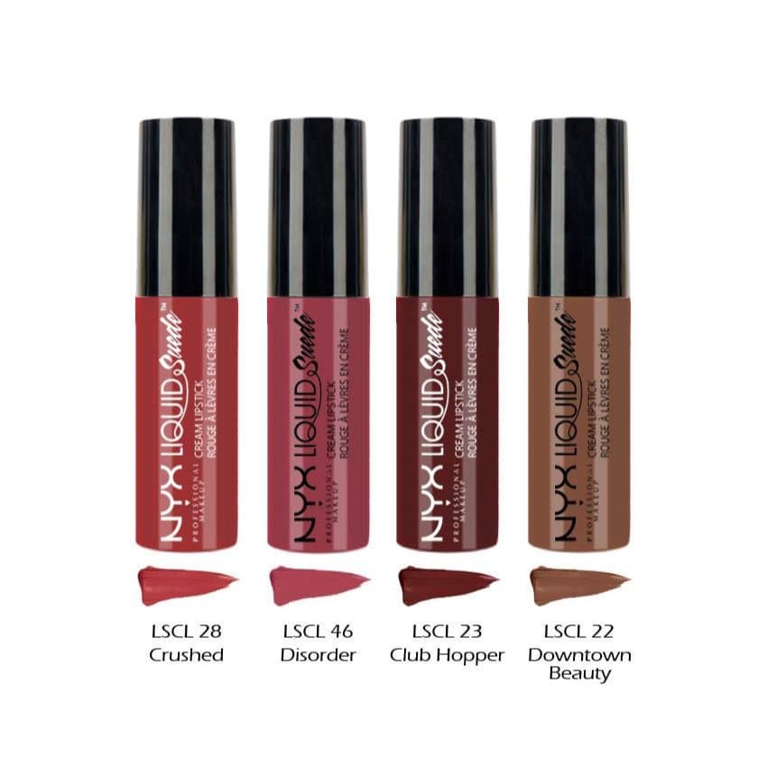 BELEZA MINHA | Kit Mini Batons NYX Liquid Suede Matte - 4 pçs - 1,6 mL - Auburn & Brown | Maquiagem