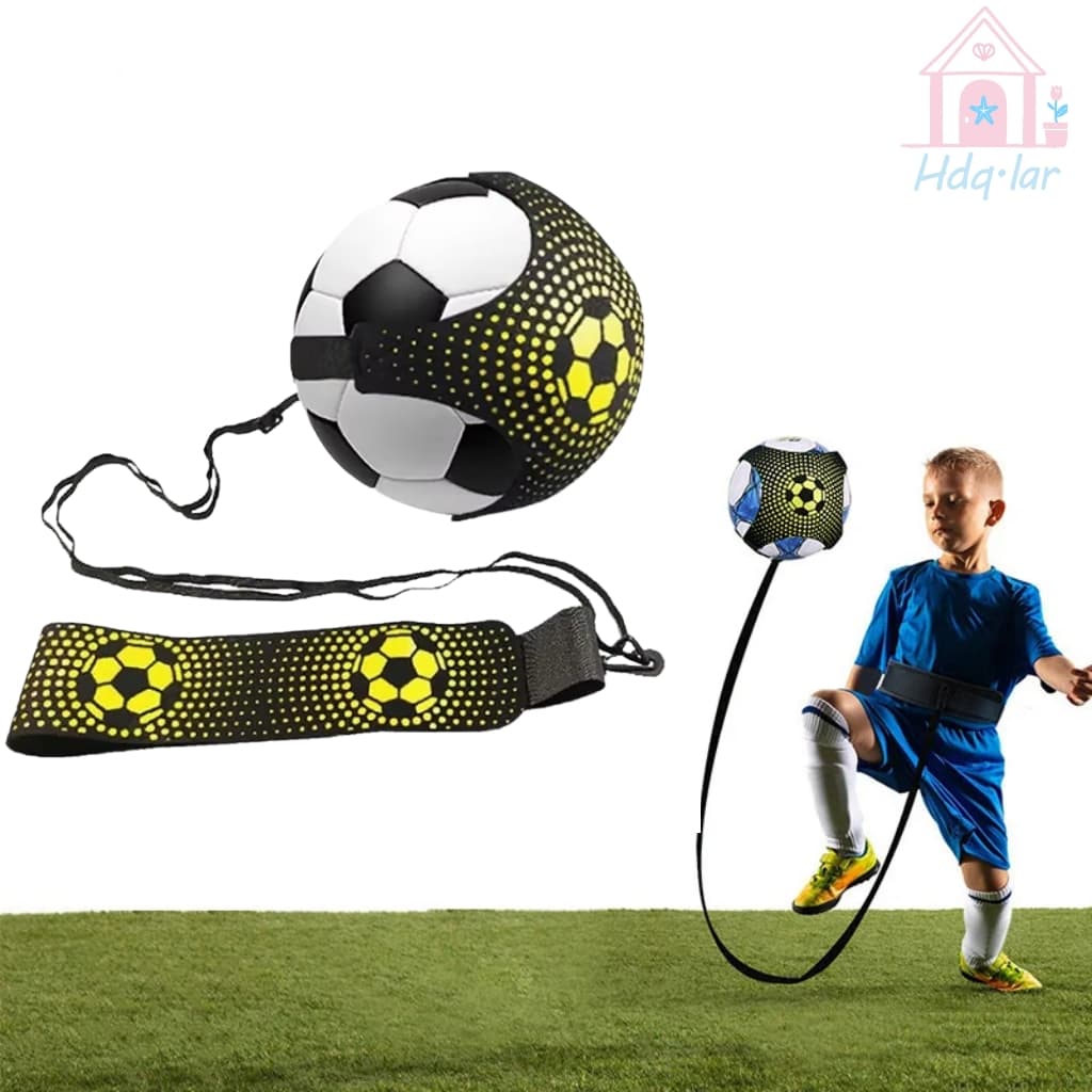chute futebol ajustável trainer bola de prática para crianças solo ajuda assistência controle cinto faixa de treinamento