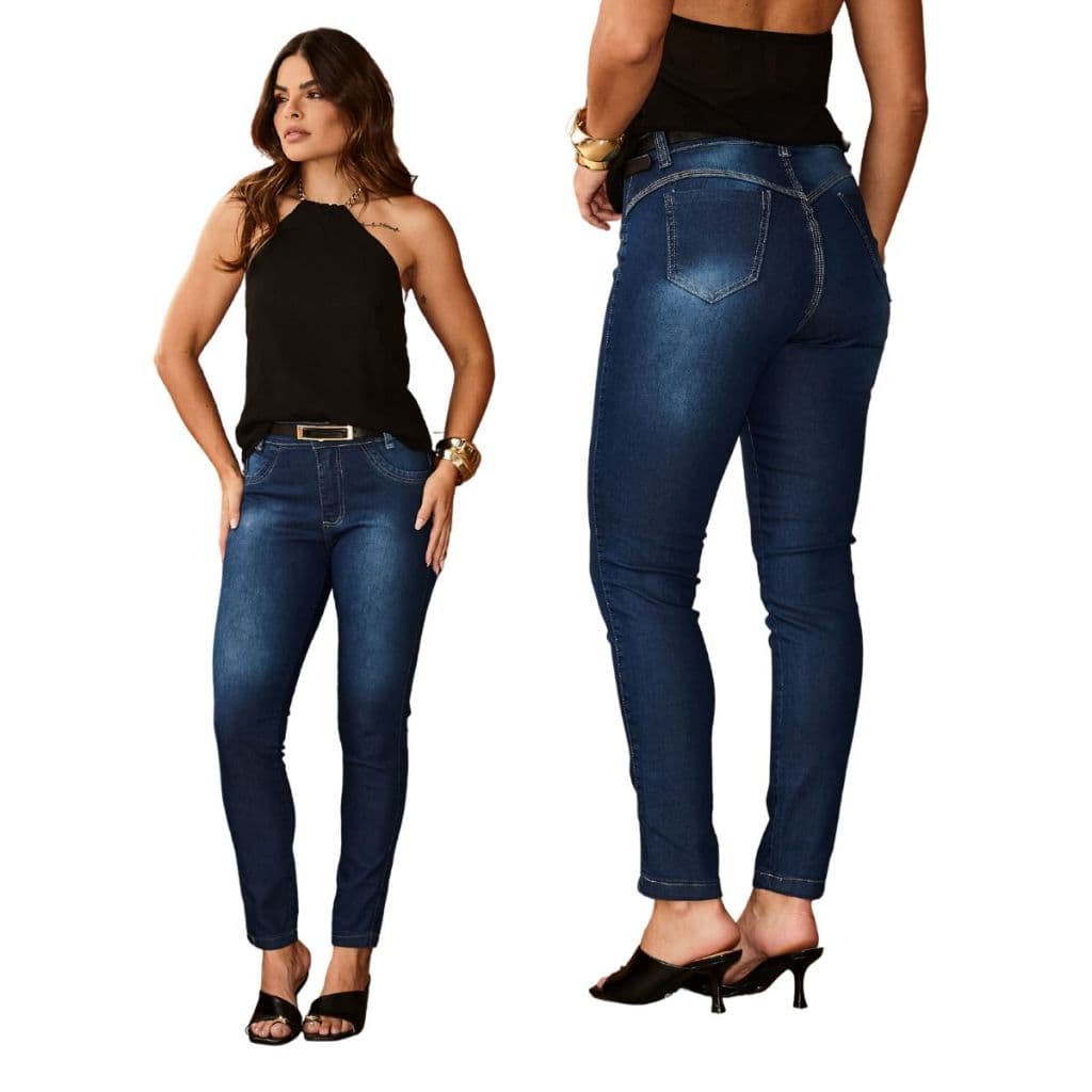 Calça Jeans Feminina skinny justa e moderna perfeita para o dia a dia ref. 414