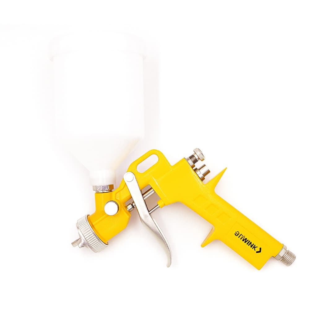 Pistola De Pintura Copo Caneca 600ml Bico 1.5mm Alta Pressão Amarelo