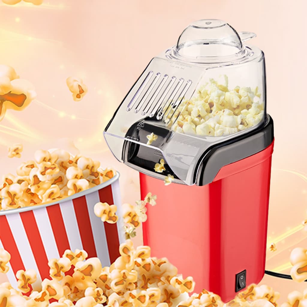 Pipoqueira Elétrica 110V ou 220V, Máquina de Pipoca Caseira Vermelha para Cinema em Casa e Festa