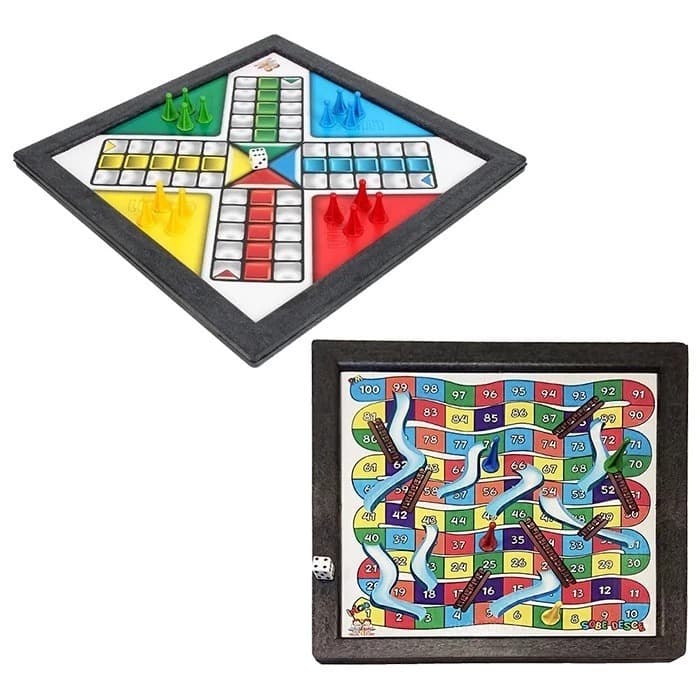 Jogo Ludo E Sobe Desce educativo tabuleiro Grande e Pequeno