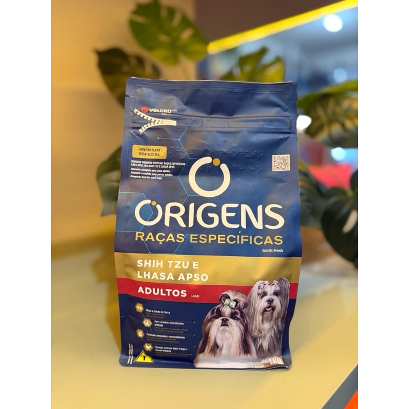 Ração Origens Cães Adultos mini Shitsu e Lhasa Apso 1kg