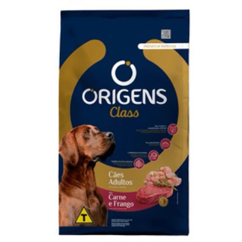 Granel Ração Origens Class Adulto sabor carne e frango 1kg