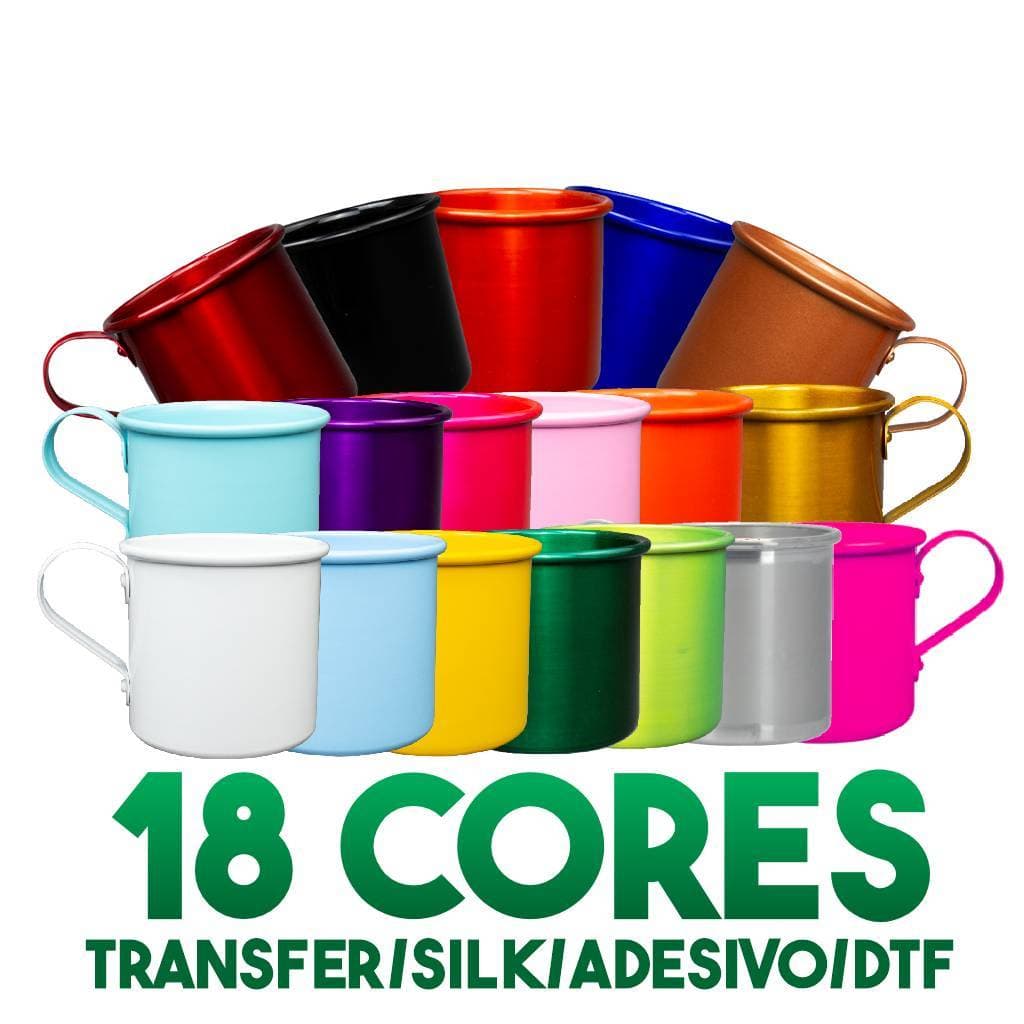 Kit 10  caneca de alumínio SEM personalização 370ml   - para Transfer/Silk/DTF