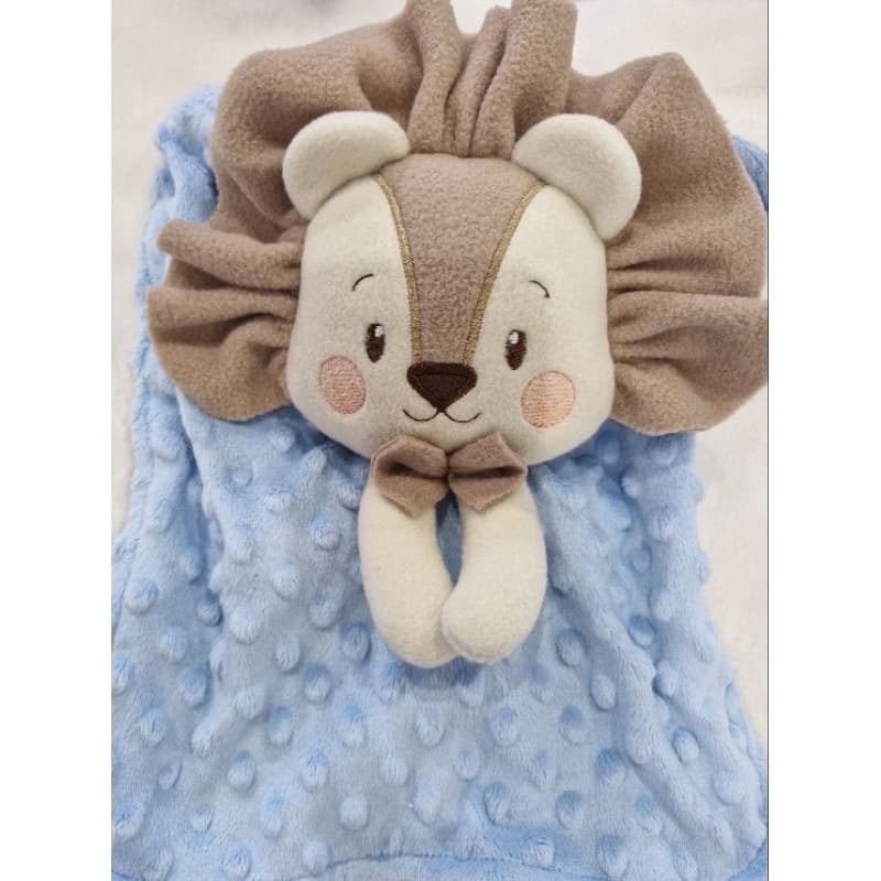 Naninha com prendedor de chupeta.  Naninha Mantinha para bebê leãozinho personalizada. Naninha Unicórnio e capivara.