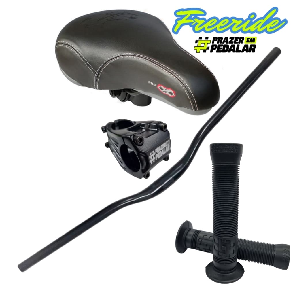 Guidao Curvo Rise Bar Wheeling + Mesa 45mm + Manoplas Entrega Rapida
