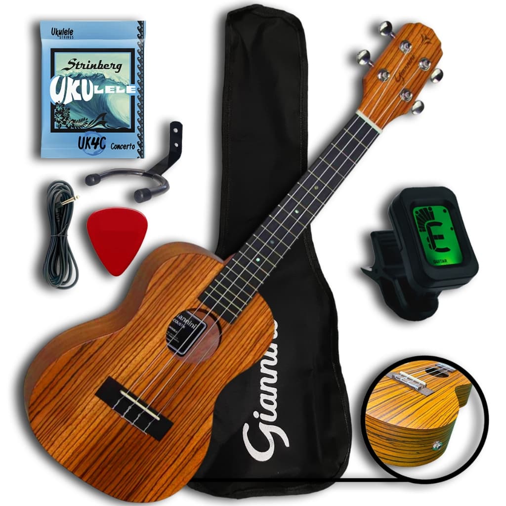 Ukulele Concert Giannini GUK23 Eletroacústico Kit Completo