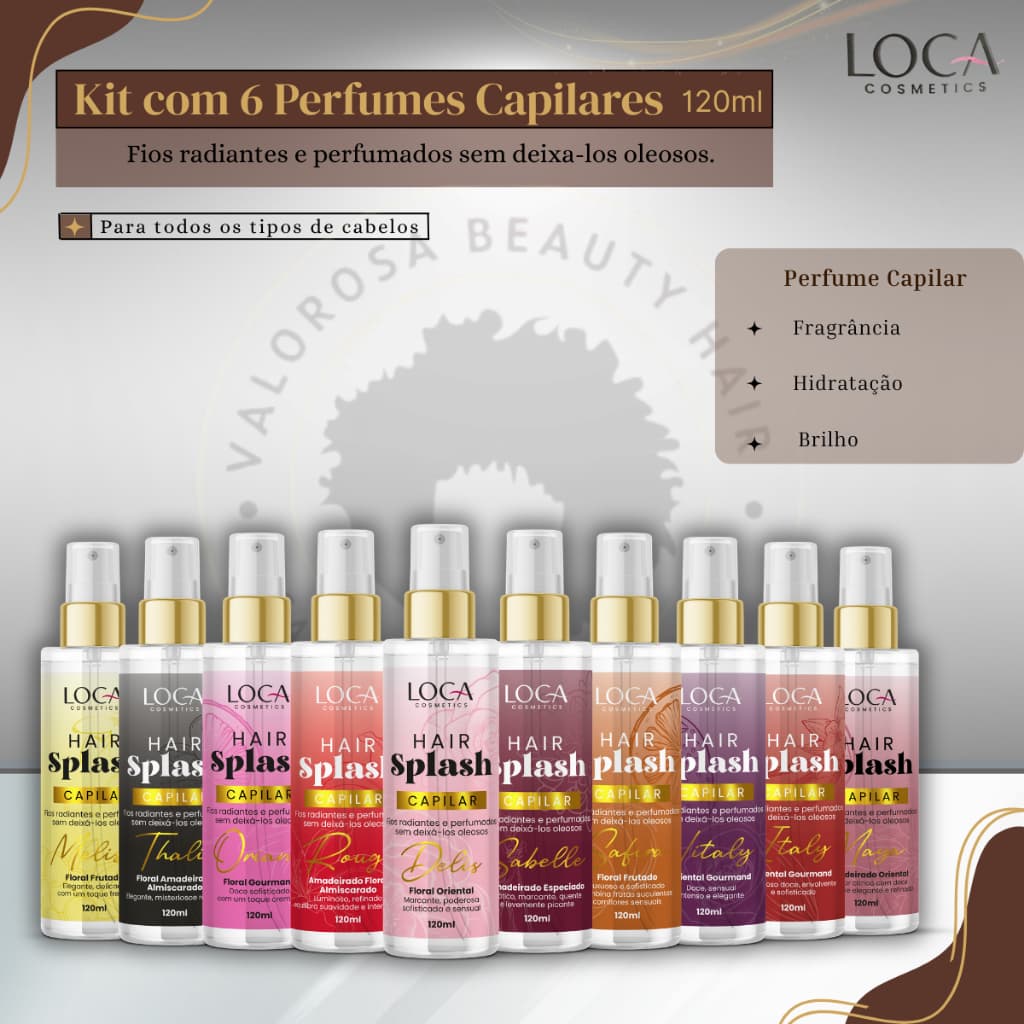 Kit 6 Unids - Perfume Capilar 120ml - Revenda