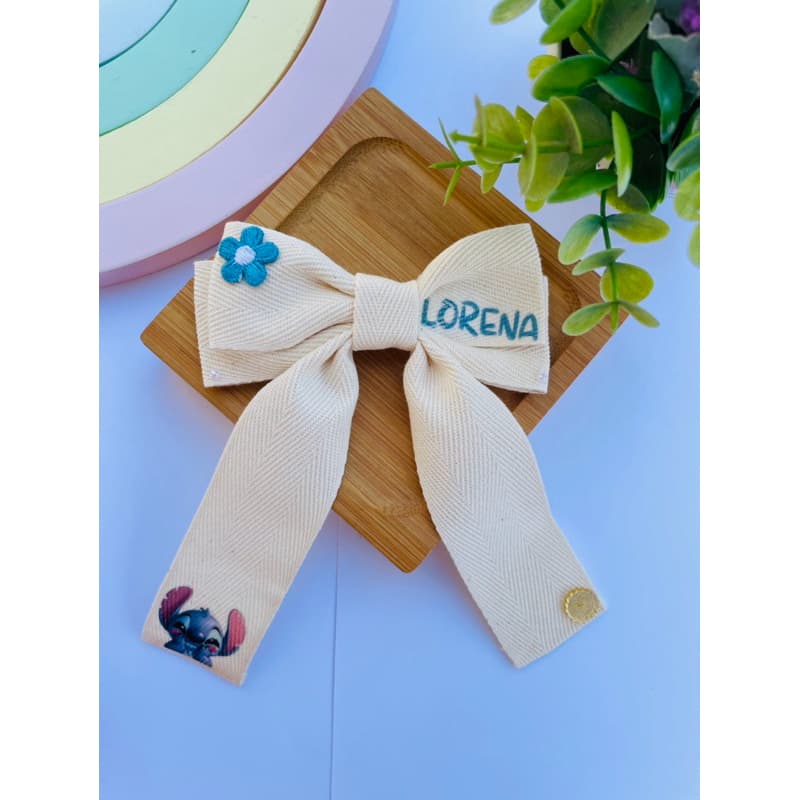 laço infantil stitch / stitch / laço infantil / laço de pontas
