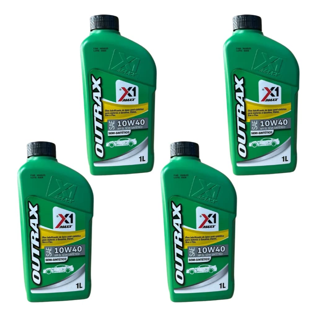 KIT 4 Oleo 10W40 Óleo Lubrificantes Semi sintetico 4 Litros Para Motor CArros Veiculos Barato Novo