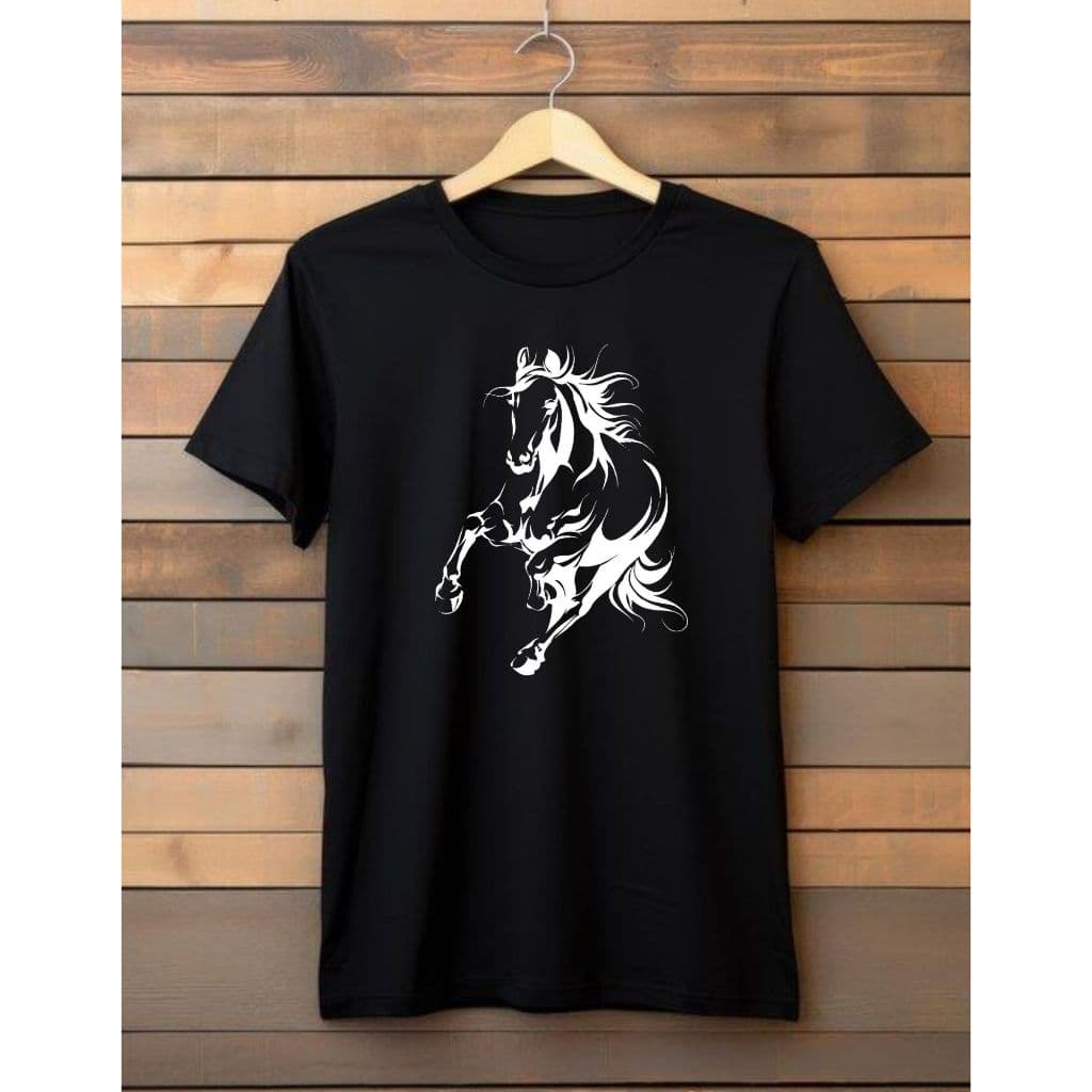 Camiseta Masculina Feminina Camisa Básica Estampada Cavalo Agro Algodão