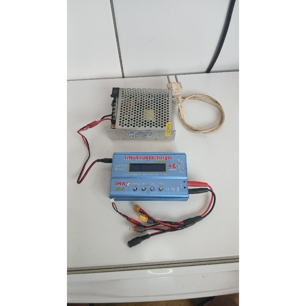 carregador b6 imax + fonte 12v 10a chaveada