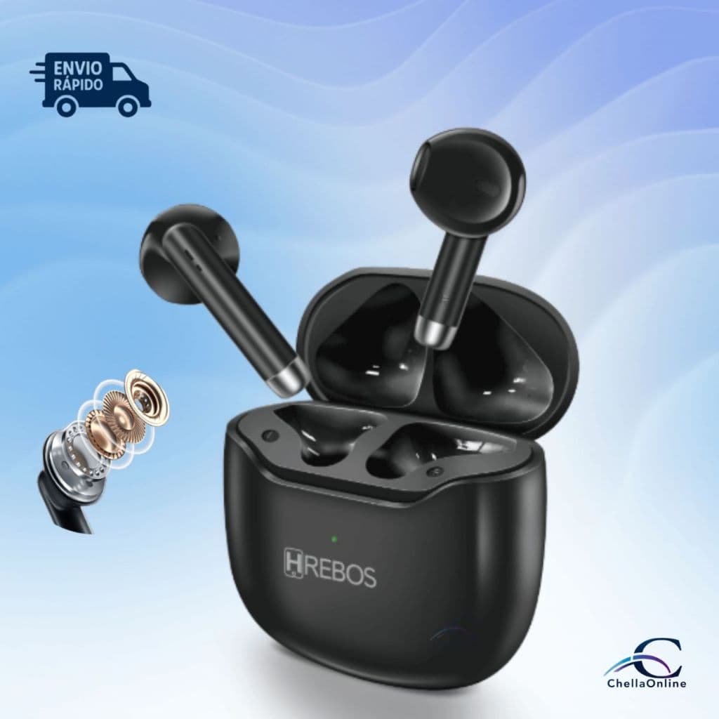 Fone de Ouvido Bluetooth Hrebos Harmony Pod I EB-219 Earbuds Wireless Android e iOS