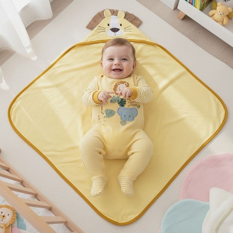 Kit Saída Maternidade Amarelo Safari 3 PÇS/Macacão Avulso