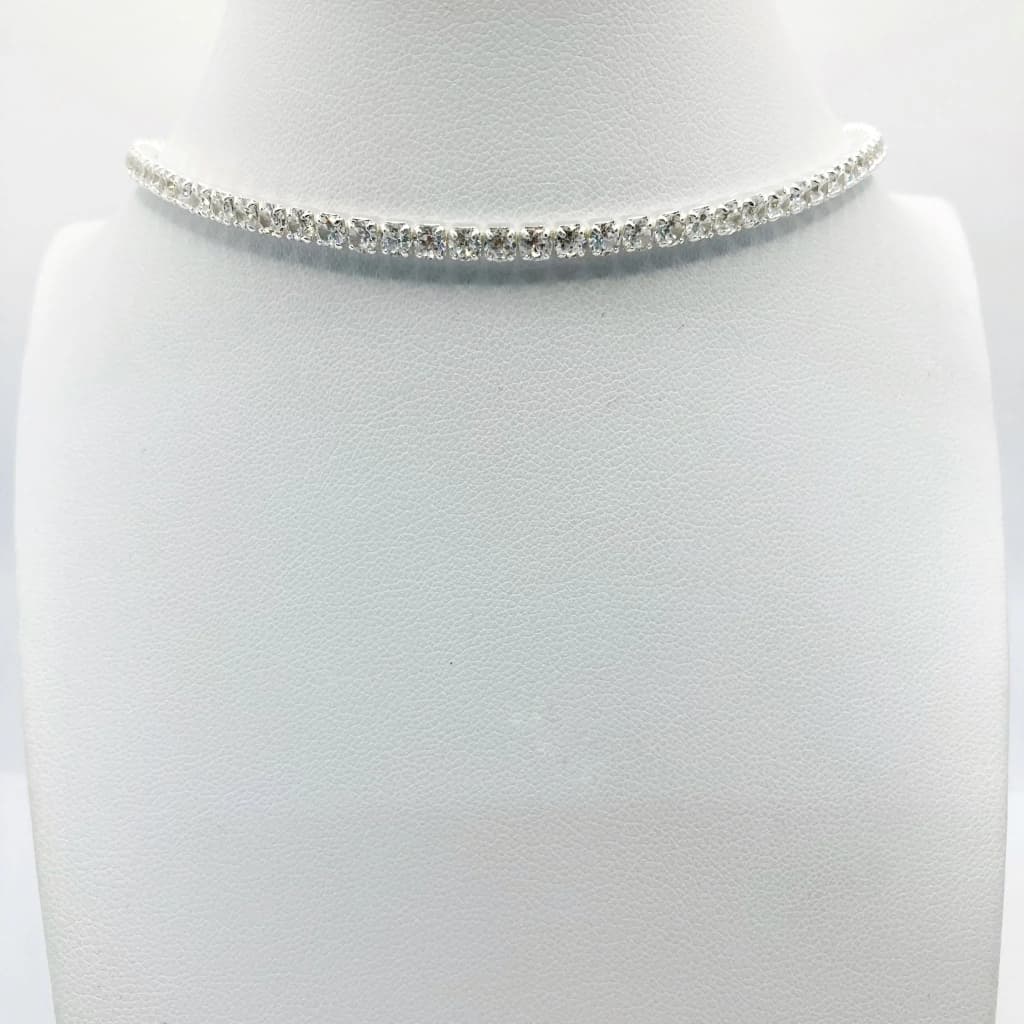 COLAR EM PRATA 925 DE LEI LEGITIMA CORRENTINHA CHOCKER LISA LAP RIVIERA 2MM ANO NOVO NATAL - HANDORA