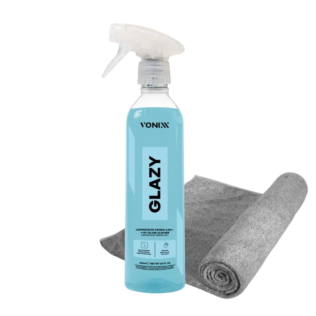 Glazy 500ml Limpa Vidros 4 Em 1 Redutor Atrito Risco Vonixx NOVO LIMPADOR DE VIDROS LANÇAMENTO GLAZI GLAZY GLASY NOVO