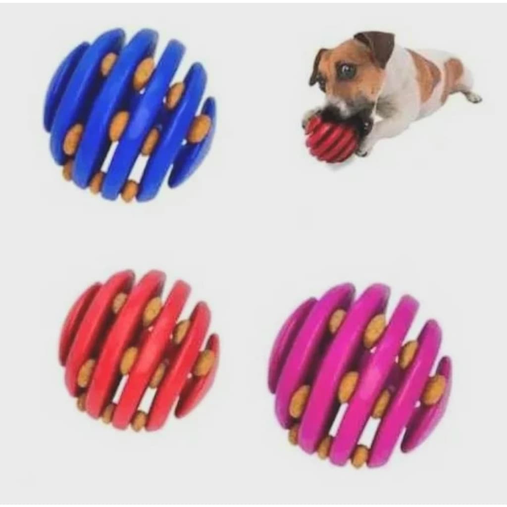 Brinquedo Porta Petisco Bola Interativa Porta Ração Para Cachorros Brinquedo Pet Bolinha Petisco Cachorro
