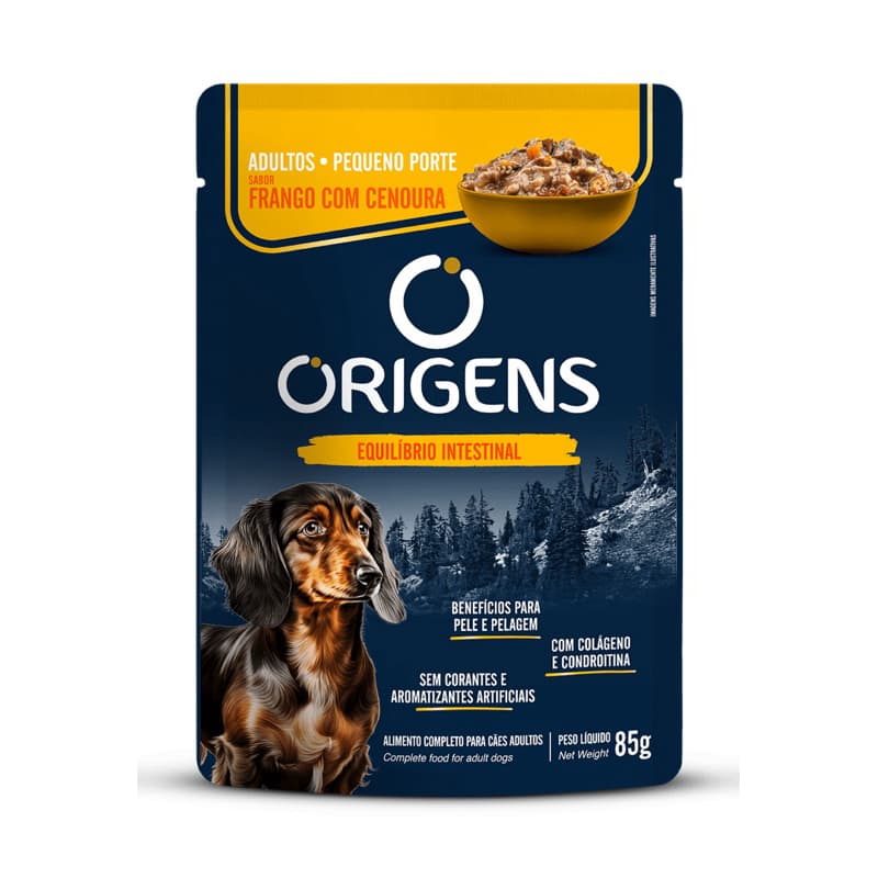 SACHÊ Origens Sabor Frango Com Cenoura 85g COMBO COM 3 UNIDADES