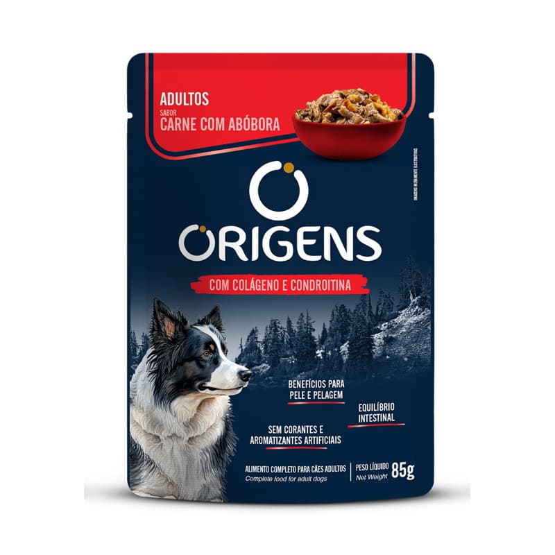 Origens Premium Especial Cães Adultos Carne Com Abóbora 85g COMBO COM 3 UNIDADES