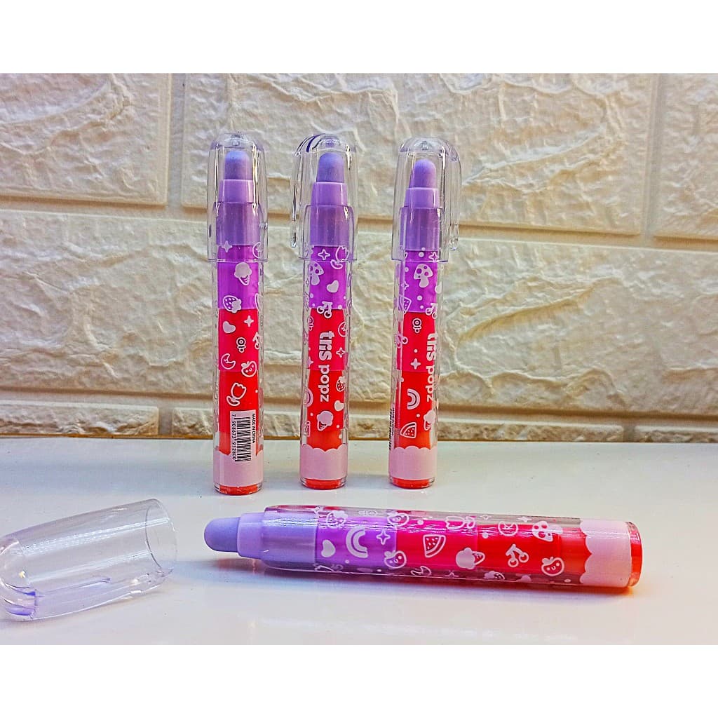 Borracha Caneta Holic POPZ Tris | Caneta Borracha Escolar Criativa Colorida Prática Apaga Fácil