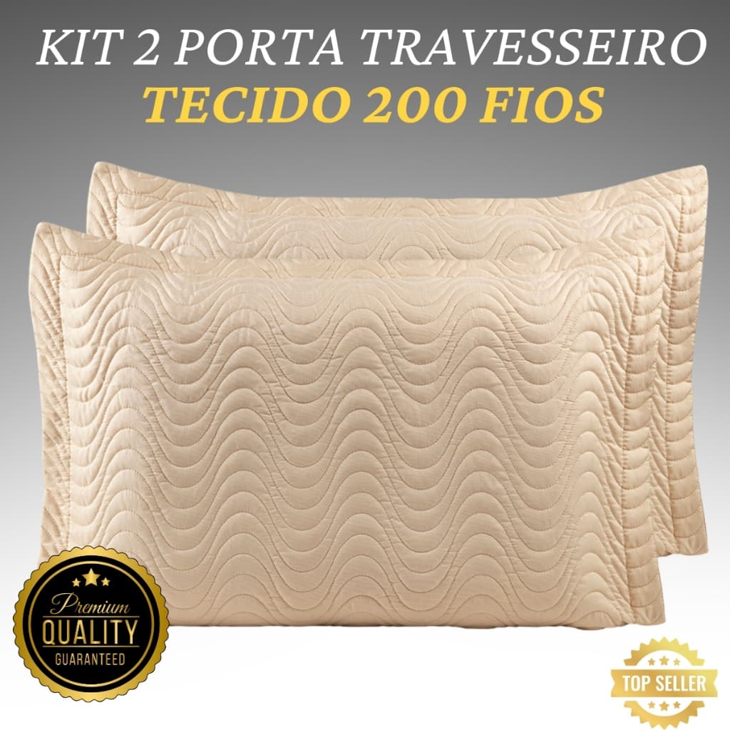 Porta Travesseiros 200 Fios Matelado Debrum PREMIUM Luxo, Estilo Hotel, Macio, Reforçado