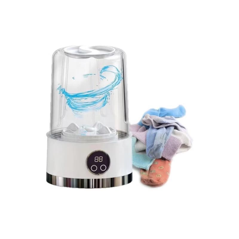 Mini Máquina de Lavar Portátil recarregavel – Lava Roupas Íntimas, Meias e Acessórios