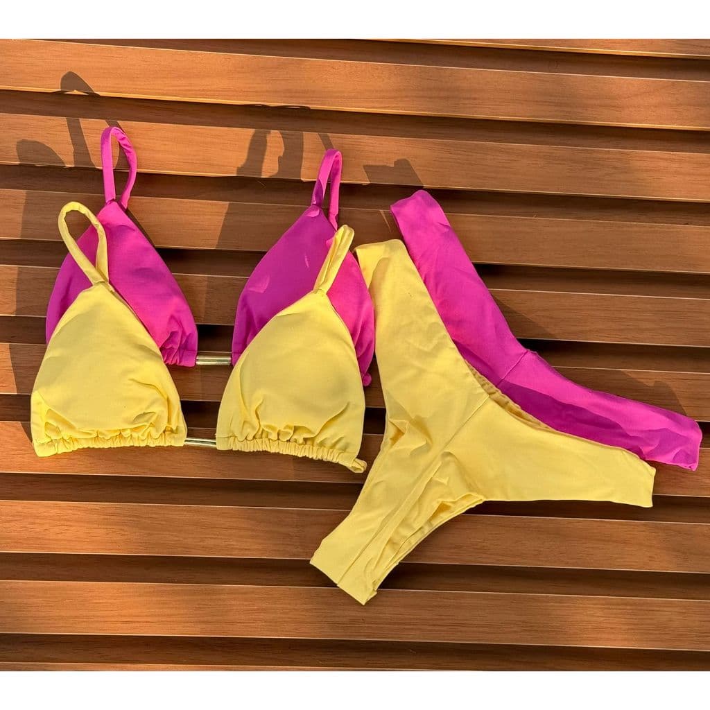 Kit 2 Biquíni asa delta feminino estilo conforto sensualidade para o verão moda praia poliamida bojo