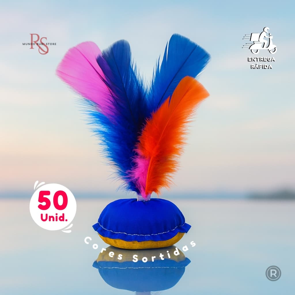 50 Peteca Infantil Prendas Brinquedo Festa Junina Escolar Lembrancinha Diversão ao Ar Livre