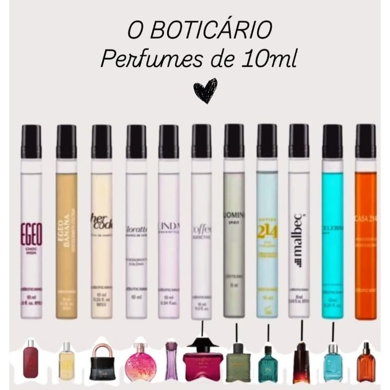 perfume desodorante colônia o boticário 10ml (Escolher Fragrância)